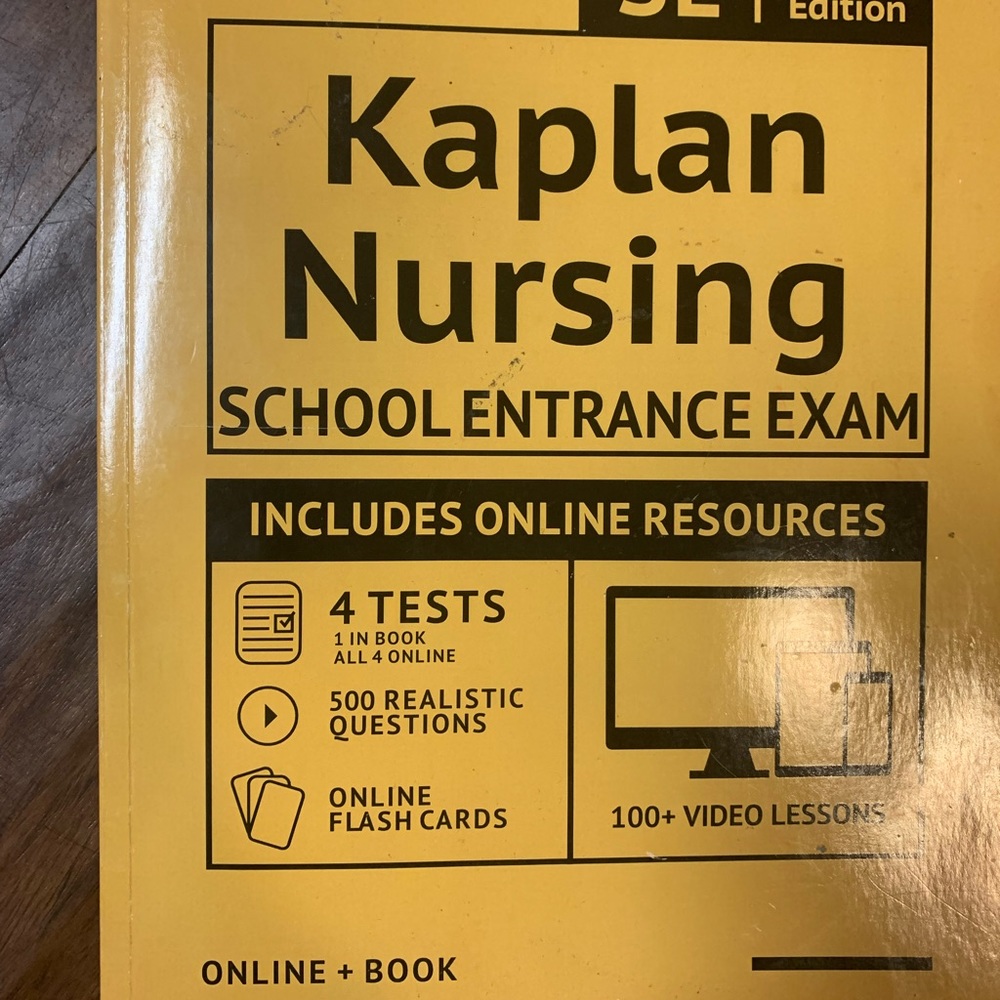 Kaplan Nurse Entry Exam Practice book